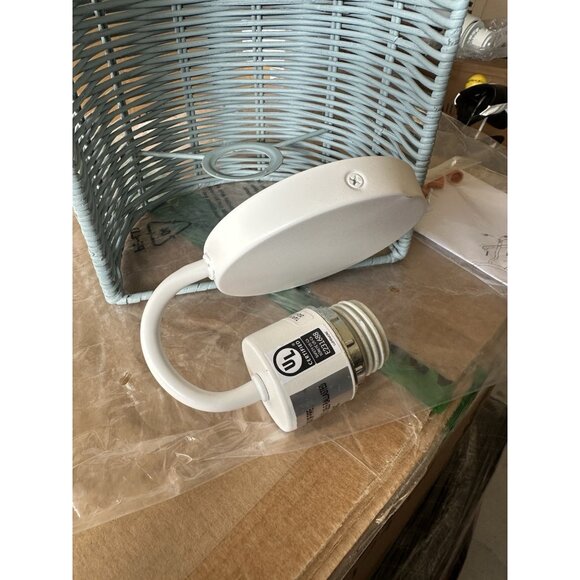 Serena & Lily Santa Barbara Rattan Sconce-Blue - Picture 7 of 8